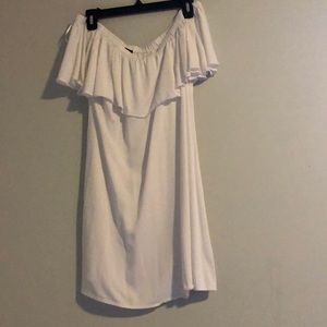 White drop shoulder dress. Only worn once.